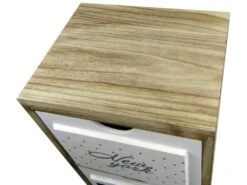 Commode Table De Chevet Nordic Marron Blanc 4 Tiroirs 97x30x24 -Meubles Soldes Boutique commode 18431923