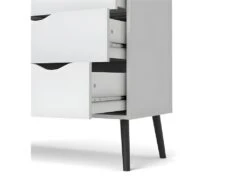 Napoli Commode Avec Tiroirs En Blanc Et Noir Mat. -Meubles Soldes Boutique commode 22088155
