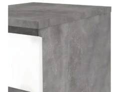 Nada Commode Haute Et étroite Avec 5 Tiroirs, Aspect Béton, Blanc Brillant. -Meubles Soldes Boutique commode 22088225