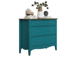 Lissabon Commode 2, 1 Tiroir Bleu,marron. -Meubles Soldes Boutique commode 22113545