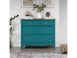 Lissabon Commode 2, 1 Tiroir Bleu,marron. -Meubles Soldes Boutique commode 22113549