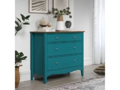 Lissabon Commode 2, 1 Tiroir Bleu,marron. -Meubles Soldes Boutique commode 22113551