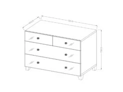 Commode 4 Tiroirs Corps Gris Et Façades Recouvertes De Miroirs Collection LUXOR. -Meubles Soldes Boutique commode 9560271