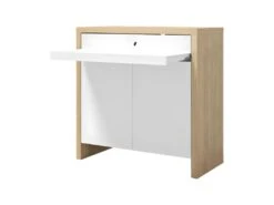 Bureau OLIVAL - Chêne Clair Et Blanc - TEMAHOME 11 Bureau OLIVAL - Chêne Clair Et Blanc - TEMAHOME -Meubles Soldes Boutique console 14479821