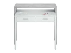 Bureau Console Extensible 2 Tiroirs L100 Cm -Meubles Soldes Boutique console 14655905