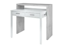Bureau Console Extensible 2 Tiroirs L100 Cm -Meubles Soldes Boutique console 14655911