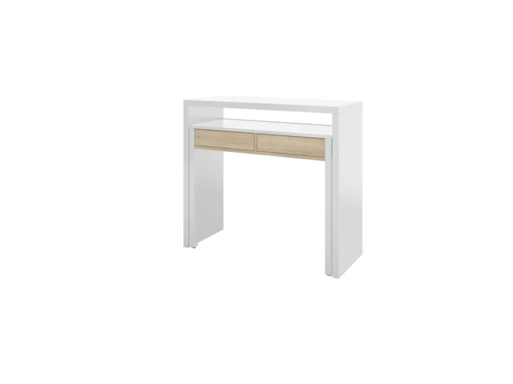 Bureau Console Extensible 2 Tiroirs Consola - L100 Cm 3 Bureau Console Extensible 2 Tiroirs Consola - L100 Cm