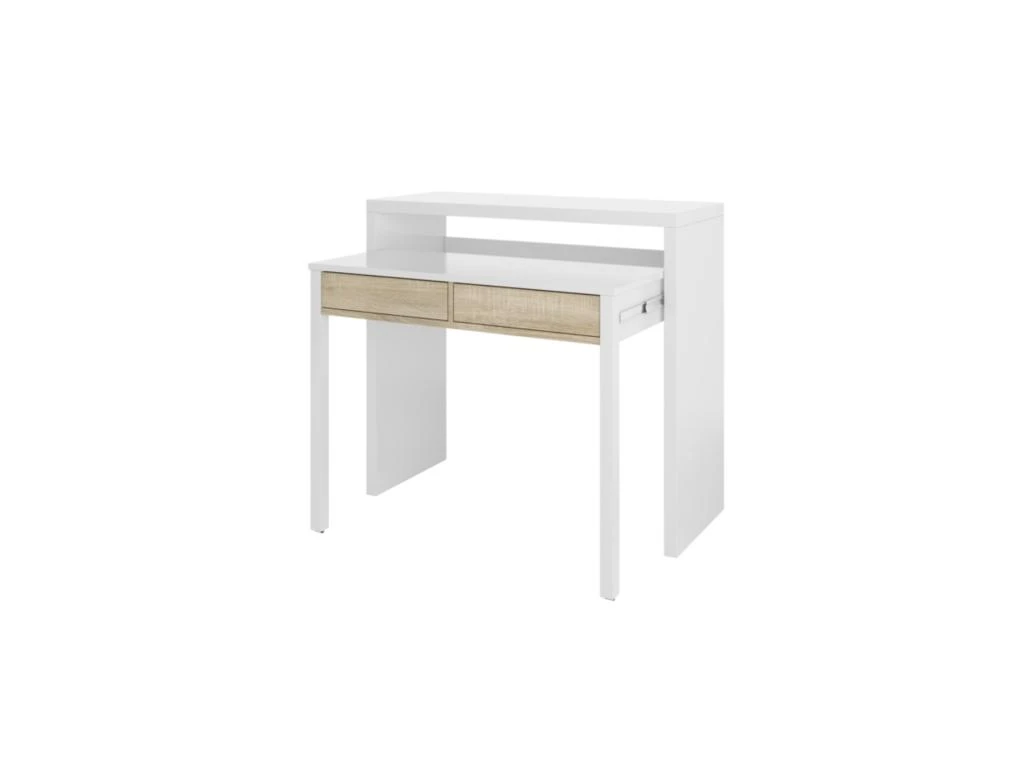 Bureau Console Extensible 2 Tiroirs Consola - L100 Cm 5 Bureau Console Extensible 2 Tiroirs Consola - L100 Cm – Image 3