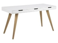 Estelle Bureau Avec 3 Tiroirs, Blanc.