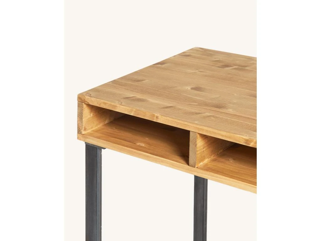 Bureau En Bois De Couleur Marron Clair 6 Bureau En Bois De Couleur Marron Clair – Image 4