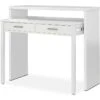Table Console Billings, Bureau Avec Plateau Extensible, Bureau PC Avec 2 Tiroirs, 99x36h88 Cm, Blanc -Meubles Soldes Boutique console 22755171