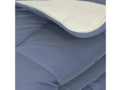 Couette Hiver 140x200 Cm COCOON BICOLORE Petrole/Mastic Garnissage Fibre Polyester 400 G/m2 -Meubles Soldes Boutique couette 10884043