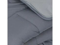 Couette Hiver 140x200 Cm COCOON BICOLORE Acier/Argent Garnissage Fibre Polyester 400 G/m2 -Meubles Soldes Boutique couette 10884421