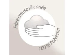 Couette Hiver 140x200 Cm COCOON BICOLORE Acier/Argent Garnissage Fibre Polyester 400 G/m2 -Meubles Soldes Boutique couette 10884431