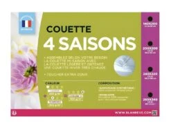 BLANREVE Couette 4 Saisons - 140 X 200 Cm - Blanc -Meubles Soldes Boutique couette 11593033