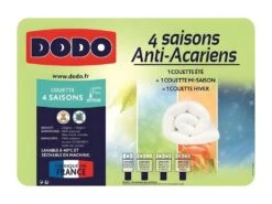 DODO Couette 4 Saisons Anti-acariens - 140 X 200 Cm - Blanc -Meubles Soldes Boutique couette 11593049