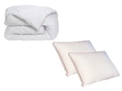 Pack Couette Sensation Duvet En Percale De Coton 220 X 240 Cm + 2 Oreillers 65x65 Cm - AUXENCE