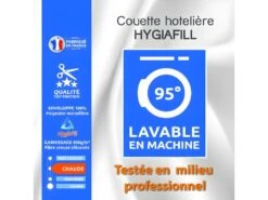 Couette Hotelière Hygiafill 140 X 200 Cm Pour Lit 1 Place 90 X 190 Cm