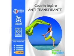 Couette Légère Anti Transpirante 200 Gr/m² 140 X 200 Cm Pour Lit 1 Place 90 X 190 Cm