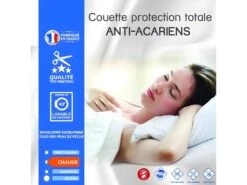 Couette Protection Totale Anti Acariens 400 Gr/m² 140 X 200 Cm Pour Lit 1 Place 90 X 190 Cm