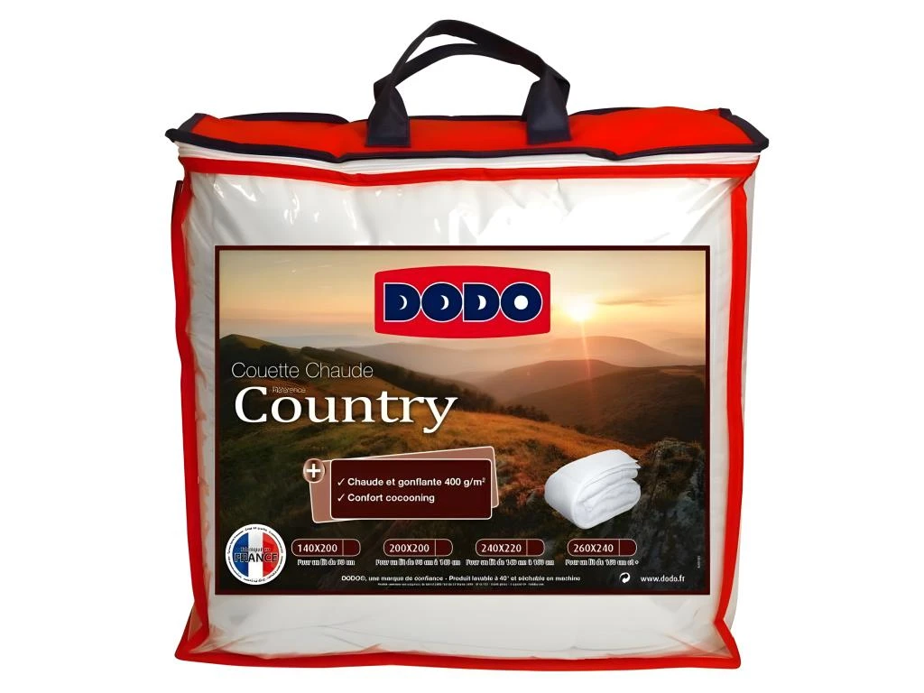 DODO Couette Chaude 400gr/m2 COUNTRY 220x240cm 3 DODO Couette Chaude 400gr/m2 COUNTRY 220x240cm