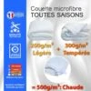 Couette Toutes Saisons Microfibre 140 X 200 Cm 1 Place 90 X 190 Cm 2 Couette Toutes Saisons Microfibre 140 X 200 Cm 1 Place 90 X 190 Cm -Meubles Soldes Boutique couette 8897831