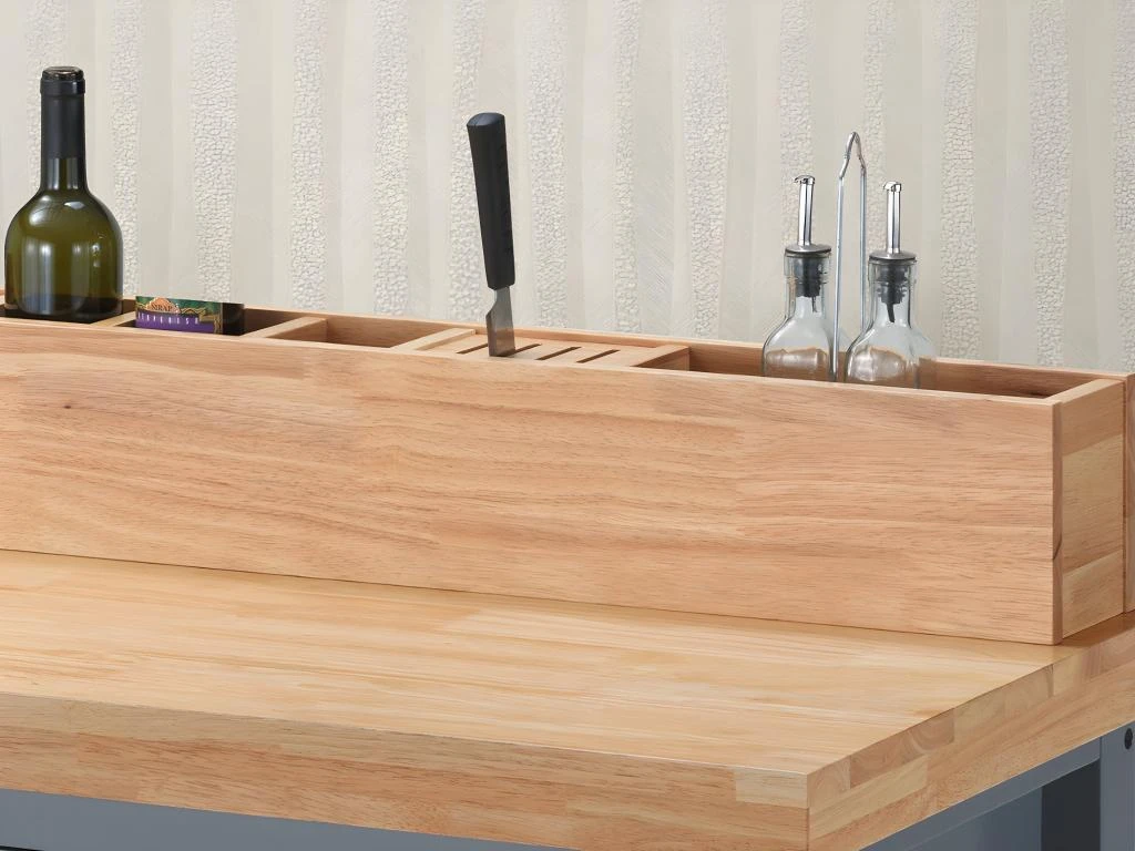 Desserte De Cuisine à Roulettes AROMATA- 5 Tiroirs - Hévéa 4 Desserte De Cuisine à Roulettes AROMATA- 5 Tiroirs - Hévéa – Image 2