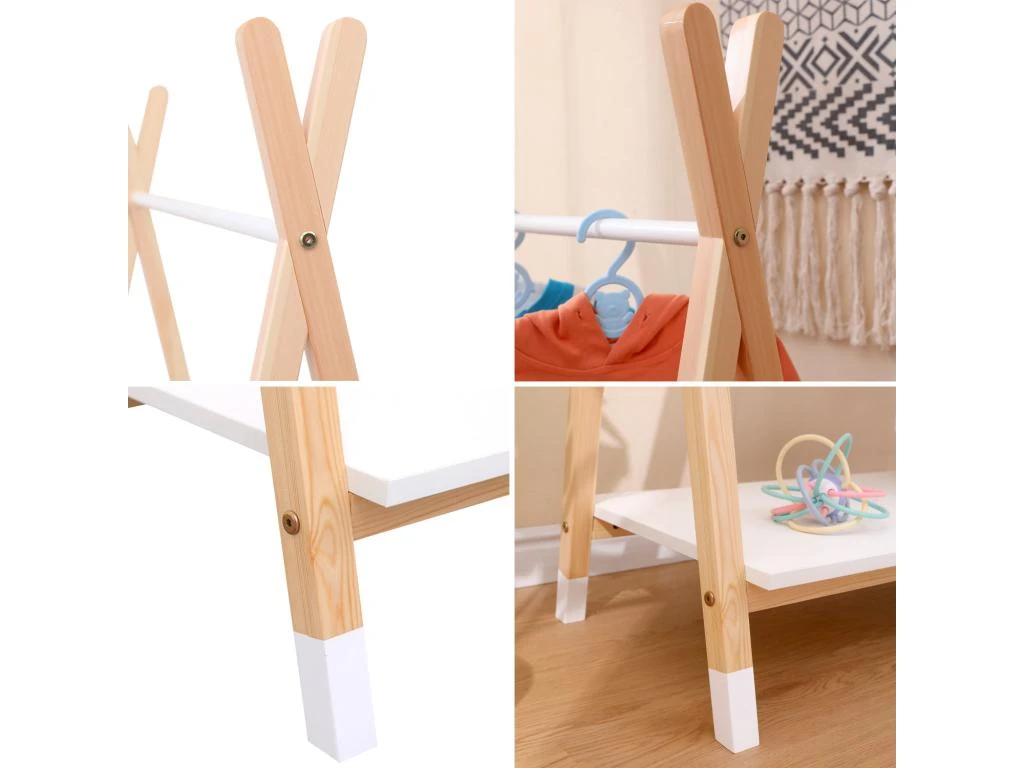 Penderie Pour Enfant Bois Et Blanche LOU - HAPPY GARDEN 6 Penderie Pour Enfant Bois Et Blanche LOU - HAPPY GARDEN – Image 4