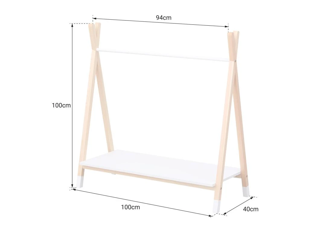 Penderie Pour Enfant Bois Et Blanche LOU - HAPPY GARDEN 7 Penderie Pour Enfant Bois Et Blanche LOU - HAPPY GARDEN – Image 5