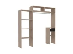 Elysée - Dressing Bois Extensible Avec Penderie, étagères Et Tiroirs