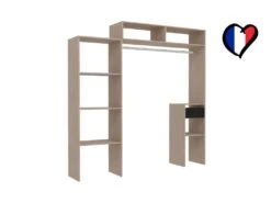 Elysée - Dressing Bois Extensible Avec Penderie, étagères Et Tiroirs -Meubles Soldes Boutique dressing et vestiaire 12340001