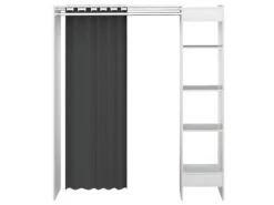 Dressing TOM Une Colonne - Blanc Et Rideau Gris - SYMBIOSIS 10 Dressing TOM Une Colonne - Blanc Et Rideau Gris - SYMBIOSIS -Meubles Soldes Boutique dressing et vestiaire 12512351