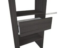 Aménagement Dressing Extensible Chêne Foncé - ARA - L 168 X L 50 X H 187 Cm -Meubles Soldes Boutique dressing et vestiaire 19722731