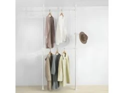 Télescopique Garde-robe Système Herkule, 2 Barres Portant De Vêtement, Frg109-w 12 Télescopique Garde-robe Système Herkule, 2 Barres Portant De Vêtement, Frg109-w -Meubles Soldes Boutique dressing et vestiaire 21988219