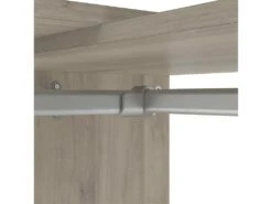 Kit Dressing Extensible D'angle SWING - Décor Chene Kronberg Et Blanc - L 203.8 X P 43.9 X H 218.3 Cm - Fabrication Française -Meubles Soldes Boutique dressing et vestiaire 22747931