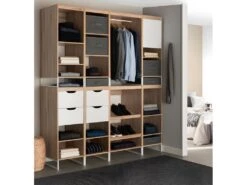 Dressing Module L40 2 étagères 1 Porte Orso - Naturel Clair 10 Dressing Module L40 2 étagères 1 Porte Orso - Naturel Clair -Meubles Soldes Boutique dressing et vestiaire 9223409