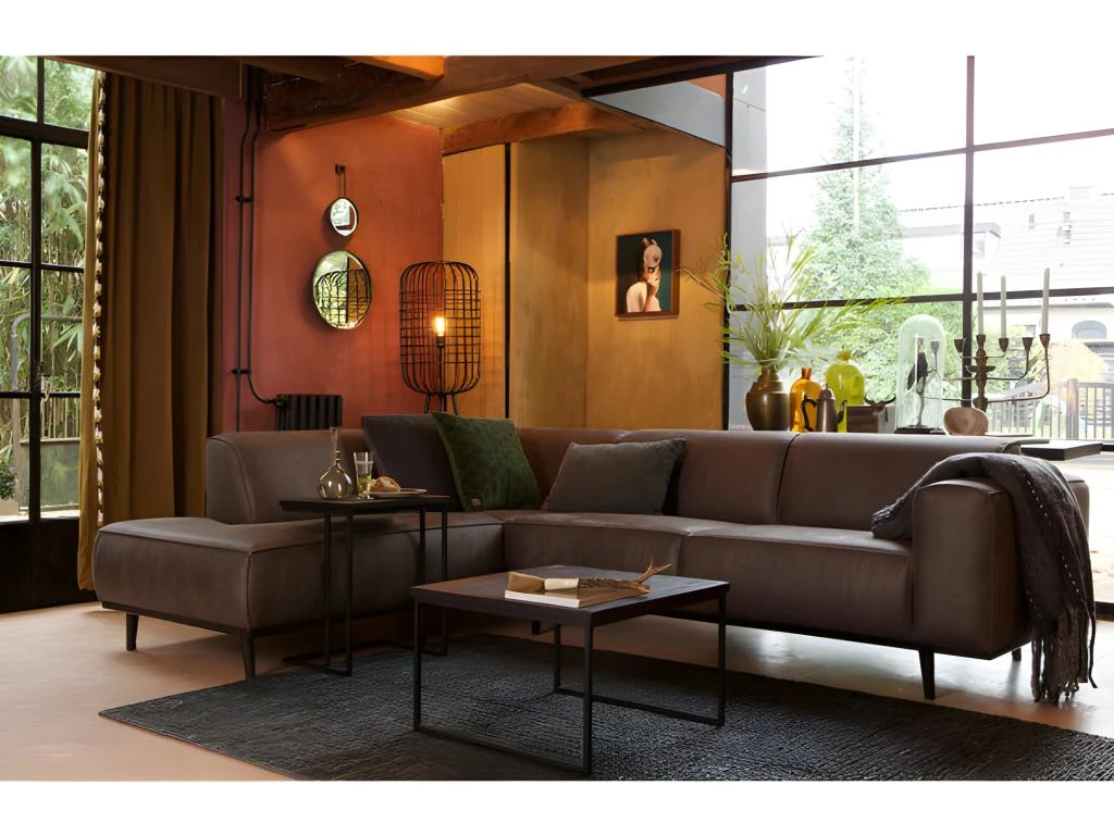 STATEMENT - Canapé D'angle Gauche 4 Places Eco Cuir Gris 4 STATEMENT - Canapé D'angle Gauche 4 Places Eco Cuir Gris – Image 2