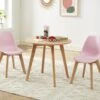 Ensemble Table Enfant LOULOUNE + 2 Chaises LILINOU - Naturel Et Rose -Meubles Soldes Boutique ensemble table et chaise 13531483