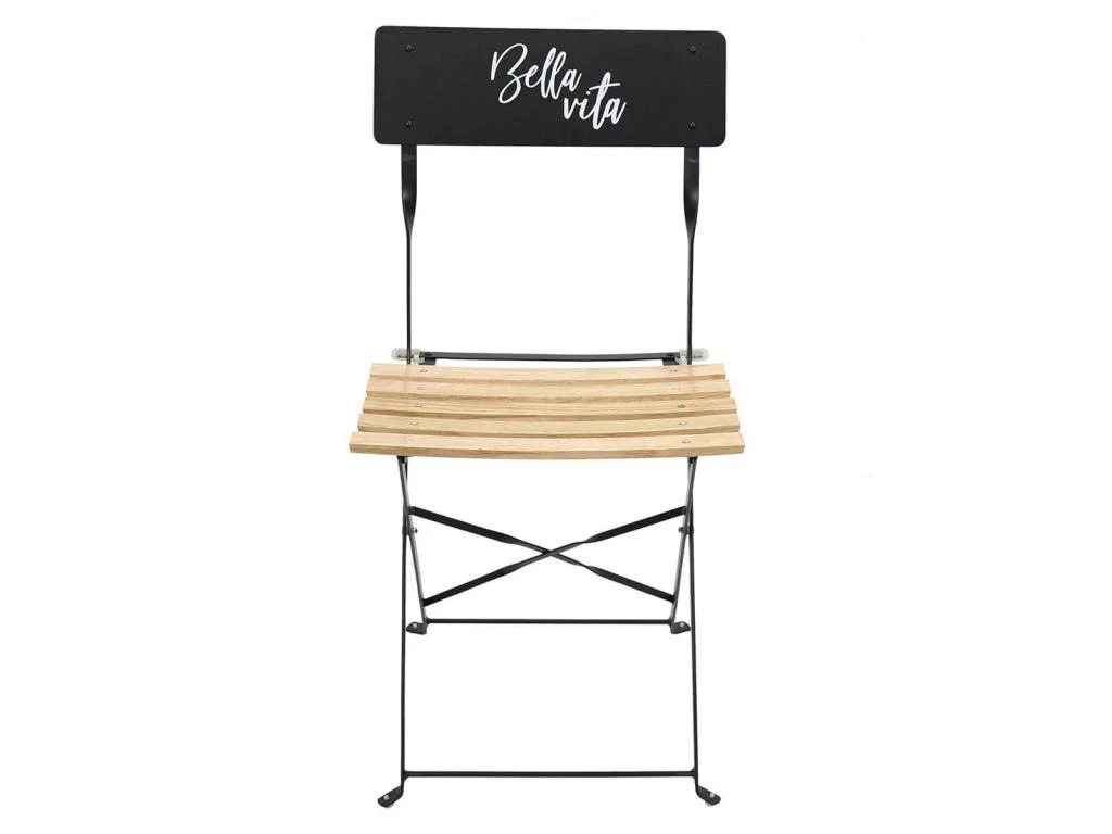 MALAM - Ensemble Table Repas Carrée Pliante + 2 Chaises Pliantes Noires 7 MALAM - Ensemble Table Repas Carrée Pliante + 2 Chaises Pliantes Noires – Image 5