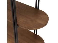 ALIDA - Étagère 5 Niveaux Open Space En Teck Recyclé Coins Arrondis -Meubles Soldes Boutique etagere 14652811