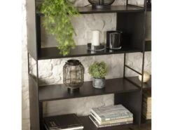 DALY - Étagère 10 Niches 5 Niveaux Noire Piètement Métal -Meubles Soldes Boutique etagere 14652841