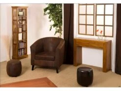 AYAN - Étagère Bibliothèque Marron 45 Cm Bois Teck -Meubles Soldes Boutique etagere 14652857