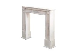 Cadre Decoratif Encadrement Cheminee Bois Gris Shabby 100x105x21 -Meubles Soldes Boutique etagere 18400735