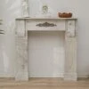 Manteau Cheminée Décorative Bois Gris Retro 98,5x96,5x22,5
