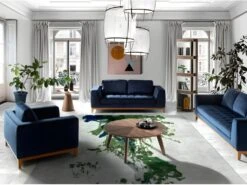 Étagère De Noyer Et Cubes Gris 3027 ANGEL CERDA -Meubles Soldes Boutique etagere 18427667