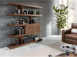 Étagère En Noyer Et Verre 3072 ANGEL CERDA 12 Étagère En Noyer Et Verre 3072 ANGEL CERDA -Meubles Soldes Boutique etagere 18435827