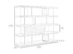 Étagère En Noyer Et Verre 3072 ANGEL CERDA 16 Étagère En Noyer Et Verre 3072 ANGEL CERDA -Meubles Soldes Boutique etagere 18435835