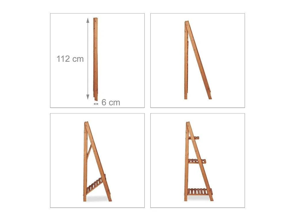 Escalier étagère Meuble Pour Plantes Bois 107 Cm 2013079/2 5 Escalier étagère Meuble Pour Plantes Bois 107 Cm 2013079/2 – Image 3