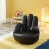 Fauteuil Main Enfant Pivotant En Simili CATCHY - Noir 2 Fauteuil Main Enfant Pivotant En Simili CATCHY - Noir -Meubles Soldes Boutique fauteuil enfant 395647