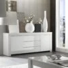 Buffet CETARA - 2 Portes & 3 Tiroirs - Blanc Laqué 1 Buffet CETARA - 2 Portes & 3 Tiroirs - Blanc Laqué -Meubles Soldes Boutique fauteuil massant 424229